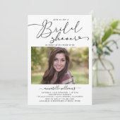 シンプルブライダルシャワー写真 招待状 (スタンド正面)