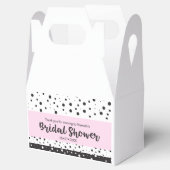 シンプルブライダルシャワー白黒 フェイバーボックス (オープン)