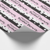 シンプルブライダルシャワー白黒 ラッピングペーパー (角)