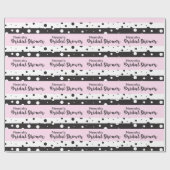 シンプルブライダルシャワー白黒 ラッピングペーパー (フラット)