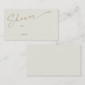 シンプルブライダルシャワー結婚ギフトラベル 名刺 (正面/裏面)