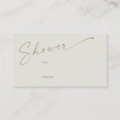 シンプルブライダルシャワー結婚ギフトラベル 名刺 (正面)