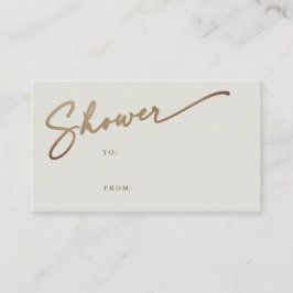 シンプルブライダルシャワー結婚ギフトラベル 名刺