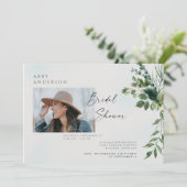 シンプルブライダルシャワー葉招待状 招待状 (スタンド正面)