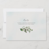 シンプルブライダルシャワー葉招待状 招待状 (裏面)