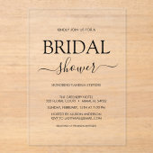 シンプルブライダルシャワー アクリル招待状 (正面)