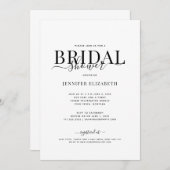 シンプルブライダルシャワー 招待状 (正面/裏面)