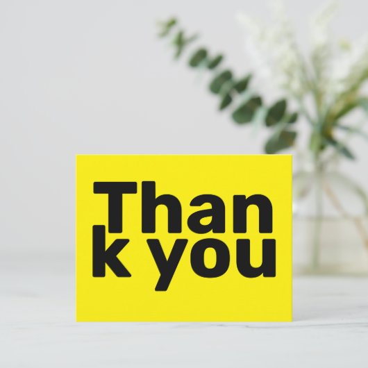 シンプルブライトはっきりしたイモダンヤビジネス サンキューカード (スタンド正面)