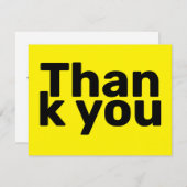 シンプルブライトはっきりしたイモダンヤビジネス サンキューカード (正面/裏面)