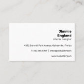 シンプルブライトはっきりしたブモダン鮮やかル 名刺 (裏面)