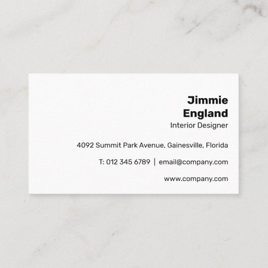 シンプルブライトはっきりしたブモダン鮮やかル 名刺 (裏面)