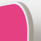 シンプルブライトピンク淡い色のとピンクモノグラム ピックルボールラケット (左詳細)