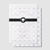 シンプルブライトライツブラック卒業クールパーティー ベラム紙招待状 (オフセット (招待状))