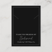 シンプルブライドメイドネックレス表示カード プレイスカード (正面)