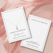 シンプルブライドメイドネックレス表示カード プレイスカード