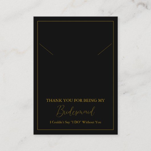 シンプルブライドメイドネックレス表示カード プレイスカード (正面)