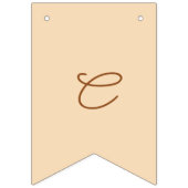 シンプルブラウンとベージュのカスタマイズ可能な卒業 バンティングフラッグ (第3の旗)