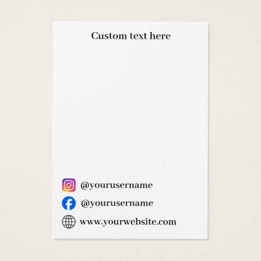 シンプルブラウンエレガントネックレスイヤリングディスプレイカード (裏面)