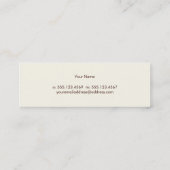 シンプルブラウンエレガントレザールックプロフェッショナル スキニー名刺 (裏面)