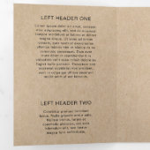 シンプルブラウンエレガント素朴三つ折り 三つ折りカード (内部最初)