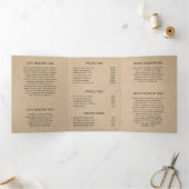 シンプルブラウンエレガント素朴三つ折り 三つ折りカード (内部)