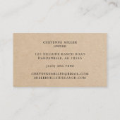 シンプルブラウンエレガント素朴 名刺 (裏面)