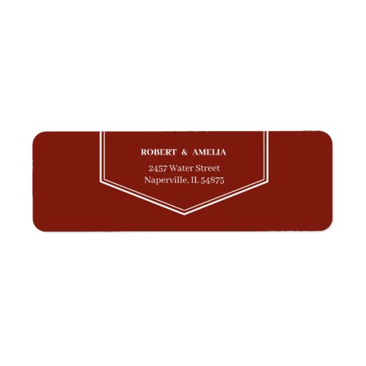 シンプルブラウンカスタマイズ差出人住所 ラベル (正面)