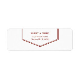 シンプルブラウンカスタマイズ差出人住所 ラベル