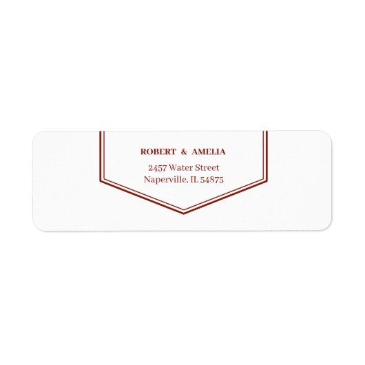 シンプルブラウンカスタマイズ差出人住所 ラベル (正面)