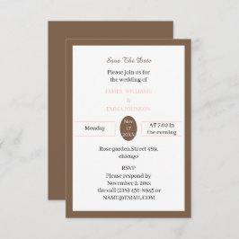 シンプルブラウンカスタム セーブザデート