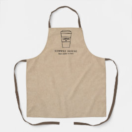 シンプルブラウンカモダンワイコーヒー エプロン