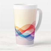 シンプルブラウンカモダンワイコーヒー カフェラテマグ (右アングル)