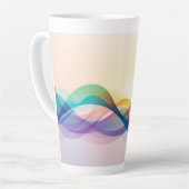 シンプルブラウンカモダンワイコーヒー カフェラテマグ (左アングル)