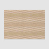 シンプルブラウンクラフト上のフェイク白い素朴ドット 薄葉紙 (正面)