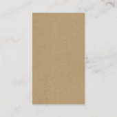 シンプルブラウンクラフト紙プリントイヤリング価格ラベル 名刺 (裏面)
