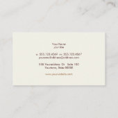 シンプルブラウンスエレガントエードルックセンターズ 名刺 (裏面)