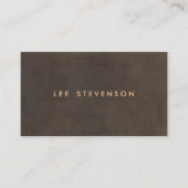 シンプルブラウンスエレガントエードルックセンターズ 名刺 (正面)
