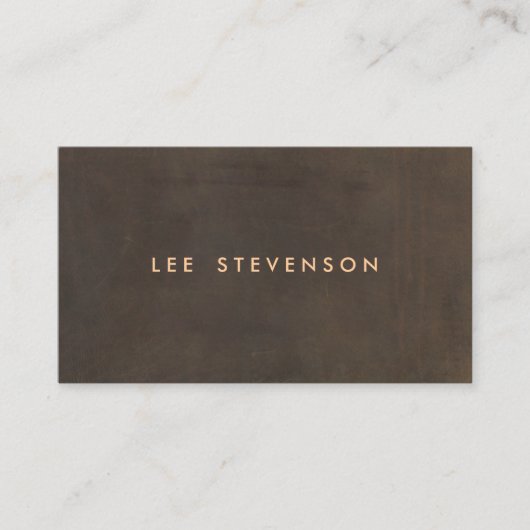 シンプルブラウンスエレガントエードルックセンターズ 名刺 (正面)