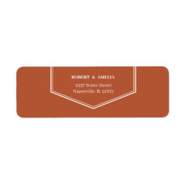 シンプルブラウンパーソナライズされた差出人住所 ラベル