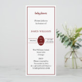 シンプルブラウンベビーシャワーパーソナライズされた 招待状 (スタンド正面)