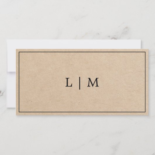 シンプルブラウンモノグラム業用商品券 (裏面)