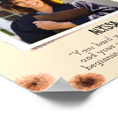 シンプルブラウンヴィンテージ紙卒業 ポスター (角)