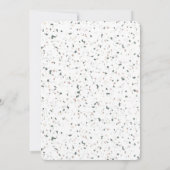 シンプルブラシストローク写真の誕生のお知らせ 案内状 (裏面)