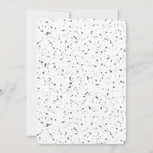 シンプルブラシストローク写真の誕生のお知らせ 案内状 (裏面)