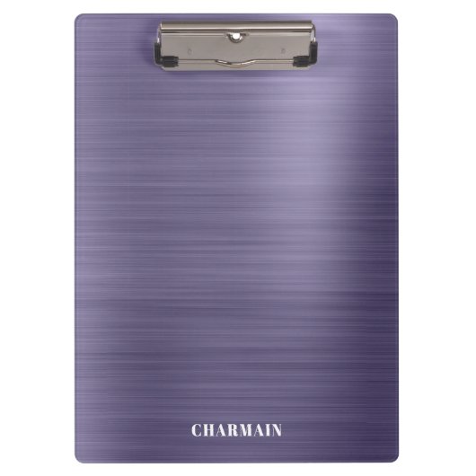 シンプルブラシメタルミッドナイト クリップボード (正面)