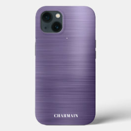 シンプルブラシメタルミッドナイト iPhone 13ケース