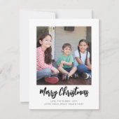 シンプルブラシ付きスクリプトメリークリスマス2写真 シーズンカード (正面)