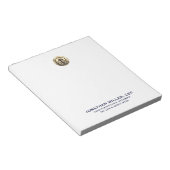 シンプルブラシ付き金ゴールドロゴ名のタイトル ノートパッド (アングル)