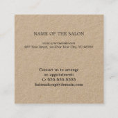 シンプルブラッエレガントククラフト美しいクーポン 割引カード (裏面)