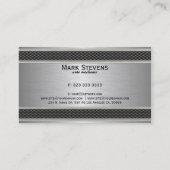 シンプルブラッエレガントフェイクドアルミニウム 名刺 (裏面)